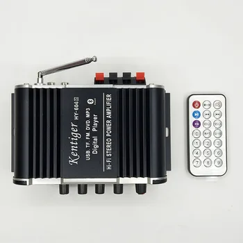4.0 Kanāls Bluetooth Stereo HIFI Pastiprinātājs Atbalstu 6.5 mm Mic Mājas Kinozāles Ar 12V5A Power & AV Kabelis, USB, SD FM Karaoke Amp