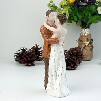 Creative līgava un līgavainis funny kāzu kūka toppers sveķu attēls gadījumā puses piegādes kāzu torte dekorēšana