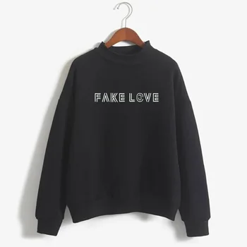 Jaunu Harajuku Burtu drukāšanas Saglabāt siltumu ziemā hoodies & krekli Modes Gadījuma korejas Kpop VILTUS MĪLESTĪBA Albumu sweatershirt