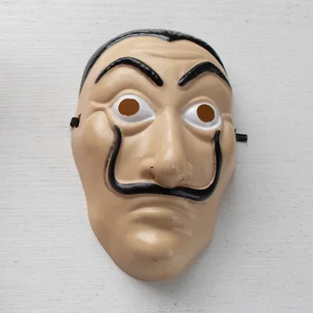 Salvador Dali un Filmas Kostīmu Māja Papīra La Casa De Papel Cosplay Party Halloween Maskas, Kostīmi Naudu Heist Apģērbu Maska