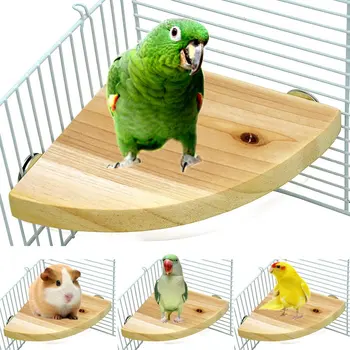 Pet Putns, Koka Platformas Stāvēt Plaukts Kāmis Papagailis Parakeet Atpūtas Turētājs Putnu Būris Muti Raust Slīpēšanas Rotaļlieta, Mājdzīvnieku Piederumi