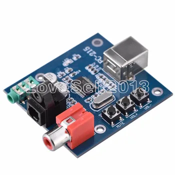 PCM2704 Audio DAC USB uz S/PDIF Skaņas Kartes Dekoderi Valdes 3,5 mm Analogais Koaksiālie Optiskās Šķiedras Produkcija Hi Fi Modulis