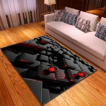 Nordic Style Flaneļa Lielo Paklāju Ģeometrisko Modeli, 3D Iespiesti Paklājus Dzīvojamā Istaba, Guļamistabas Zona Paklāju Pretslīdes virtuves Grīdas Paklājs