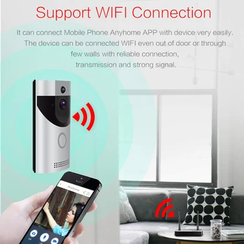 WIFI Video durvju kameras intercom sistēma mājas bezvadu ip durvju zvanu tālrunis piebalsot PIR 2 ceļu audio iOS Android akumulatora barošanu