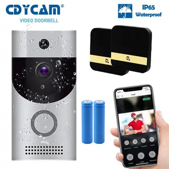 WIFI Video durvju kameras intercom sistēma mājas bezvadu ip durvju zvanu tālrunis piebalsot PIR 2 ceļu audio iOS Android akumulatora barošanu