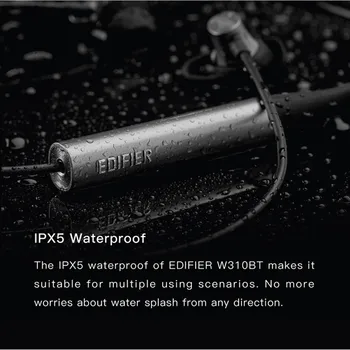 EDIFIER W310BT Bluetooth Austiņas Bezvadu Bluetooth 4.2 In-Ear Stereo Austiņas, Mīksts Ergonomisks Dizains, IPX5 8.5 Darba Laiks
