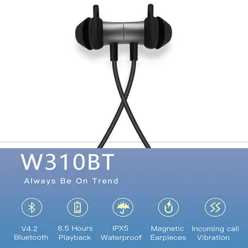 EDIFIER W310BT Bluetooth Austiņas Bezvadu Bluetooth 4.2 In-Ear Stereo Austiņas, Mīksts Ergonomisks Dizains, IPX5 8.5 Darba Laiks