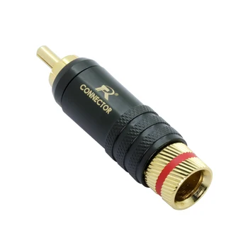 10pcs/5pairs RCA Savienotājs Luksusa Vara RCA male Vadu Savienotājs zelta plating audio skaļruņu adapteri plug 8.5 MM Kabelis