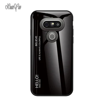 XUANYAO Telefonu Gadījumos Par LG G5 G6 G7 G8 Plānas Q Gadījumā, Stikls Aizmugurējais Vāciņš Coque Par LG G8 ThinQ G7 G6 G5 uz Lietu Silikona Mīkstas Malas