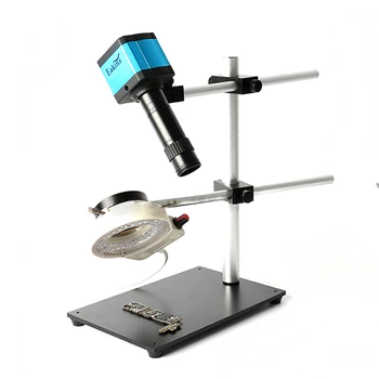 Rūpniecības Digitālās Laboratorijas Video Mikroskopa Kamera 21mm Regulējams LED Gaismas Rotāciju Horizontāls Ieroču uz Augšu Un uz Leju Uzplaukums Turētājs