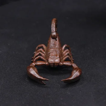 Tīra Misiņa Scorpion Miniatūras Figūriņas Mini Dzīvnieku Statuja, Māju Apdare, Dekoratīvi Amatniecības Vara Vintage Scorp Galda Dekori