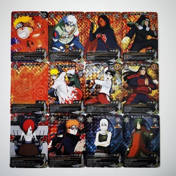 55pcs/set Naruto Uchiha Sasuke Uchiha Amerikāņu Versija Hobijs Kolekciju Piemiņas Spēle Anime Kolekcija Kartes