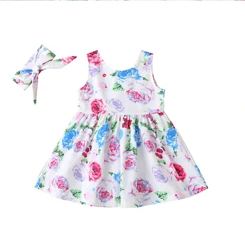 LZH 2021. gada Vasaras Modes Drukāt Baby Meitenes-Line Svārki Brīvs Apģērbs Par Meiteni bez Piedurknēm Bērnu Princese Kleita Jaunu Bērnu, Kleita