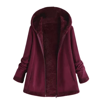 Sieviešu rudens jaka, Ziemā silts cietā Plīša Mētelis pelēkā vārna Modes Kabatas Rāvējslēdzēju, garām Piedurknēm outwear manteau femme plus izmēra 5XL
