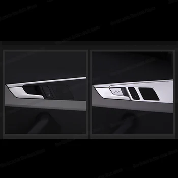 Lsrtw2017 Oglekļa Šķiedras Automašīnas salona Durvju Rokturi Pārsega Bloķēšanas Poga Apdare Audi A4 A5 B9 2017 2018 2019 2020 Piederumi Auto