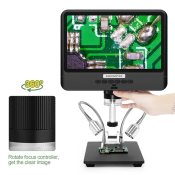 Andonstar Mikroskopu 8.5 Collu LCD Displejs 5X-260X Regulējams Digitālo Mikroskopu 1080P darbības Joma SMT Telefonu Remontu, Lodēšanas Instrumenti,