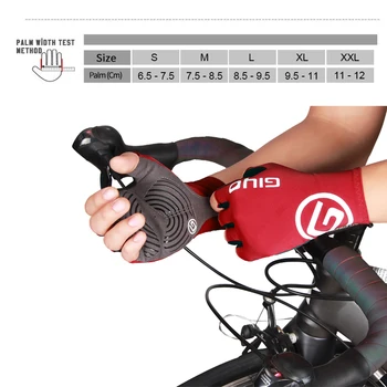 Anti-slip gel pad velo cimdi gel pad īsu pusi pirkstu velo cimdi elpojošs āra sporta kalnu velosipēds, velo cimdi