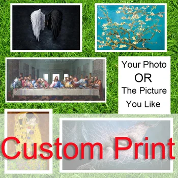 Custom Print Audekls Mākslas Plakāti Un Izdrukas Ģimenes Foto Anime Filmu Pet Kāzu Ainavu Jubilejas Saukli Mājas Apdare