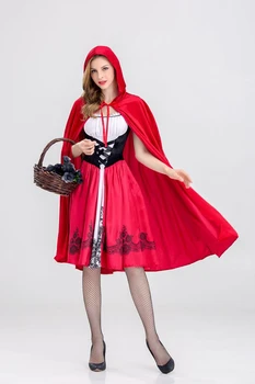 Cosplay Halloween Apģērbu Little Red Riding Hood Pils Karalienes Kostīms, Kleita, Kostīmi, Festivāla Pieaugušo ROMIEŠU Apģērbs Atbilstu Puses Dāvanu