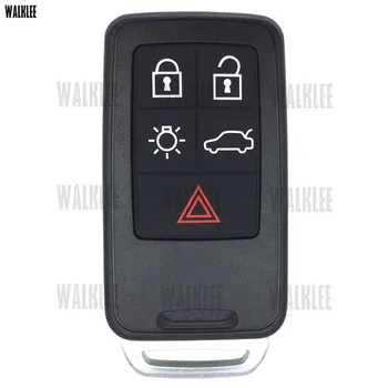 WALKLEE Tālvadības Smart Key fit Volvo XC60 S60 S60L V40 V60 XC70 S80 434Mhz ar ID46 Čipu 5 Pogām