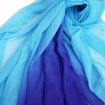 30d plānas ombre marli šifons mīksto deju auduma slīpumu, royal blue-zils