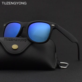 TUZENGYONG Modes Zīmolu Vīriešu Polarizētās Saulesbrilles, Klasiskās Kvadrātveida Saules Brilles UV400 Ieplests Aksesuāri Sievietēm/Vīriešiem Oculos
