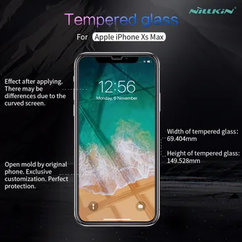 Nillkin iPhone X XS Max XR 8 7 6s 6 Pārsteidzošs 9H+ Pro Rūdīta Stikla Ekrāna Aizsargs Filma par Apple iPhone 8 7 6S Plus Stikls