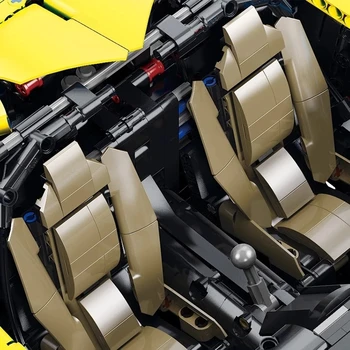 Super 18K Dzeltens Lamborghinis 100 Gadu Centenario 1:8 Hypercar Super Sacīkšu Auto Tehnika KM 39933 Modeli, Celtniecības Bloki, Rotaļlietas, Dāvanu