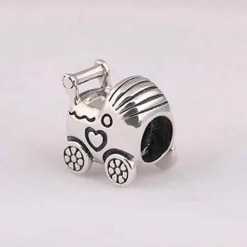 Autentisks S925 DIY Rotaslietas Bērnu ratiņus Šarmu fit Dāmu Aproce Rokassprādze Dāma Dāvanu Pērlītēm