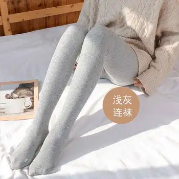 Rudens ziemas new style pelēka biezāka apakšā bikses sieviešu ārējo plānas augsta vidukļa, kāju warm-keeping kokvilnas polsterējumu bikses