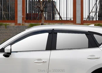 Auto Windows Lietus Patversme Vairogs Logu Sejsegu Logu Deflektoru Aizsardzības Apdares saulessarga par Mazda CX-5 CX5 2017 2018 2019 KF
