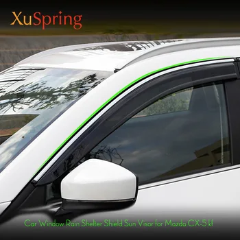 Auto Windows Lietus Patversme Vairogs Logu Sejsegu Logu Deflektoru Aizsardzības Apdares saulessarga par Mazda CX-5 CX5 2017 2018 2019 KF