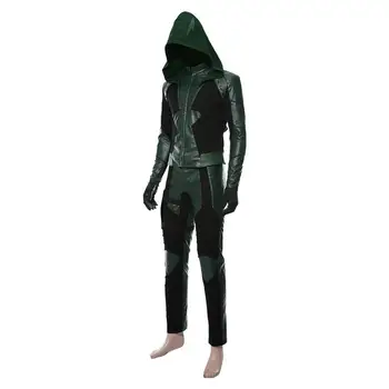 Olivers Karaliene Zaļā Cosplay Bultiņas Kostīmu Sezona 8 Vienotu Uzvalks Pieaugušo Halloween Vīriešu Apģērbs Pasūtījuma