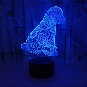 Suns LED 3D Nakts Gaisma Gudrs Suns Radošo RGB Galda Galda Lampa Remote Touch Decoration ēsmas zivtiņu vadi Mazulis Guļamistaba Dāvanu Dekori 3D Apgaismojums