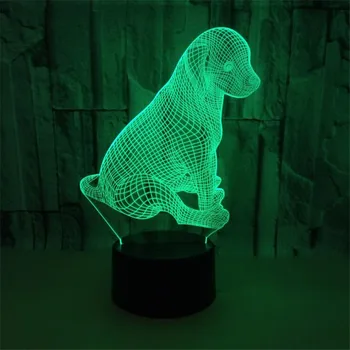 Suns LED 3D Nakts Gaisma Gudrs Suns Radošo RGB Galda Galda Lampa Remote Touch Decoration ēsmas zivtiņu vadi Mazulis Guļamistaba Dāvanu Dekori 3D Apgaismojums
