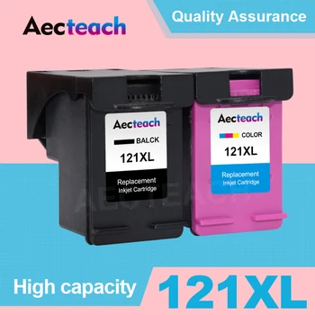 Aecteach Atjaunotas Tintes Kasetnes Nomaiņas HP 121 121XL par Deskjet D2563 F4283 F2423 F2483 F4213 F4275 Printeri Tintes