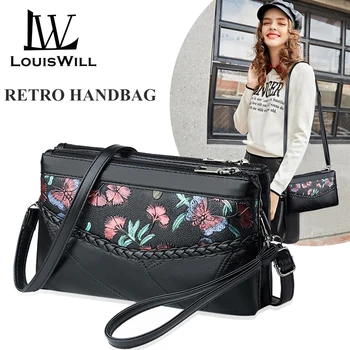Louiswill Vintage dāmas maks, rokas soma matēta soma ierakstiet uzglabāšanas maiss