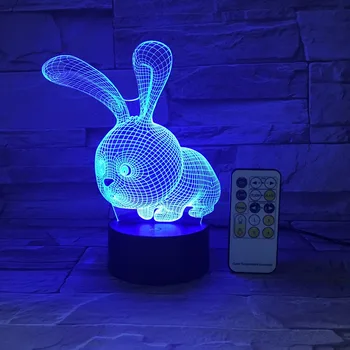 Jauki 7 Krāsas, 3D Trusis Formas LED Lukturi Atmoshpere Gaismas ar Slēdzi, Lampas kā Bērnu Svētku Dāvanas Attālos Vai Touch Kontroli