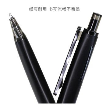 2gab/partija, 0.5 mm, melna tinte nospiežot smagā sajūta, biroja studentu gēla pildspalvas/Augsta blīvuma inženierzinātņu plastmasas penholder parakstīšanas pildspalvu