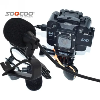 SOOCOO Piederumiem Paplašināts Mikrofons MIKROFONS Mike Turētājs Klipsis S200 S80 S300 4K WIFI Sporta Darbība Kameras