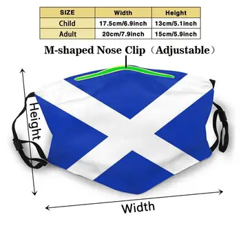 Skotijas Karoga Maska Modes Drukāt Atkārtoti Smieklīgi Pm2.5 Filtru Mutes, Sejas Maska, Sejas Maska, Sejas Maska, Maskas, Facemask
