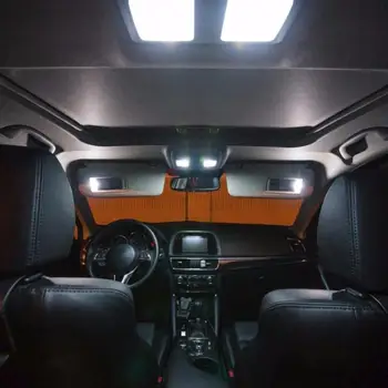 23Pcs Auto LED Interjera Apgaismojums Spuldzes Komplektā Uzstādīts BMW X5 E53 2000. - 2006. Gada Balta 6000K Priekšā Un Aizmugurē Lasīšanas Gaismas