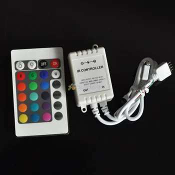 5050 SMD 300 Led RGB Krāsu Epoksīda Sveķu Ūdensizturīgs IP65 Elastīgs LED Strip Gaismas DC12V + 24 Atslēgas, INFRASARKANO staru Tālvadības