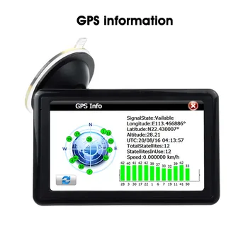5 Collu HD GPS Auto Navigācijas 4GB+128GB Touch Screen 4G Pasaules Kartē LCD Displejs FM AVIN Austrālija Kartes Auto Kravas automašīnu SUV Navigators