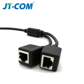 RJ45 LAN Ethernet Savienojumu Kabelis Y Adapteris Cat5 Tīkla Sadalītājs Portatīvo 1 Vīrietis 2 Sieviete Stabilu Pārvades Viegli Izmantot