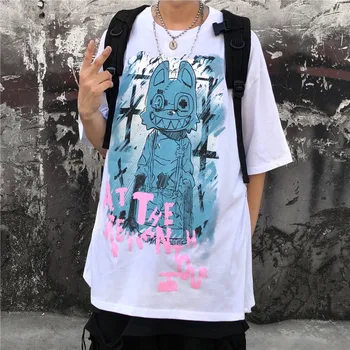 Harajuku Kawaii Anime Multfilmu T Krekls Sievietēm Ullzang Mazu, Svaigu, T-krekls, Grafikas 90s Modes Tshirt korejiešu Stilā Top Tee Sieviete 2