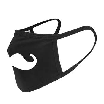 Bezmaksas piegāde Maska Mazgājams Atkārtoti Unisex Solid Black Print Kawaii Sejas Maska Modes Cute Sedz Kokvilnas nepievelk putekļus Maskas