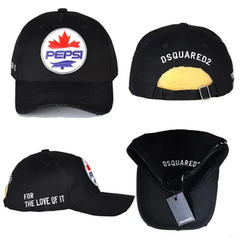 Dsq2 zīmola cepure vīriešiem, Beisbola Cepurītes Augstas Kvalitātes kokvilnas unisex Regulējams Beisbola Cepurītes IKONA vēstuli melnu vāciņu vīriešiem