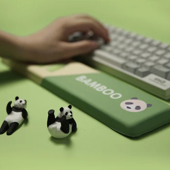 Gudrs 3D Panda Peles Paliktņa ar Rokas Balsts Mīksta Silikona Zīda Peli Mat Kawaii 