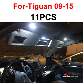Balts LED iekštelpu bagāžnieka interjera lampas, LED spuldze, lasot karti dome jumta gaismu Komplekts Par VW Tiguan Par Touareg 7L 7P (2003-)